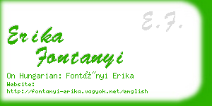 erika fontanyi business card